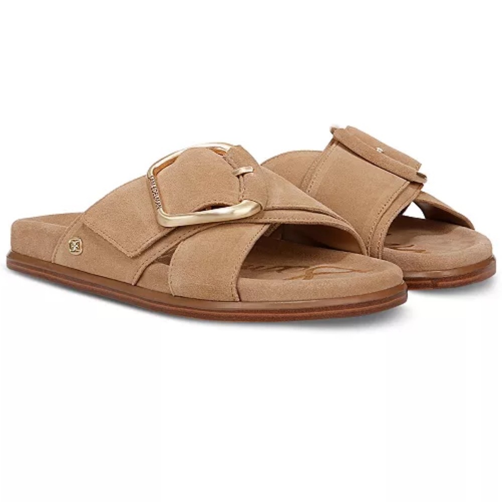 Sam Edelman Darla Slides with Gold Buckle